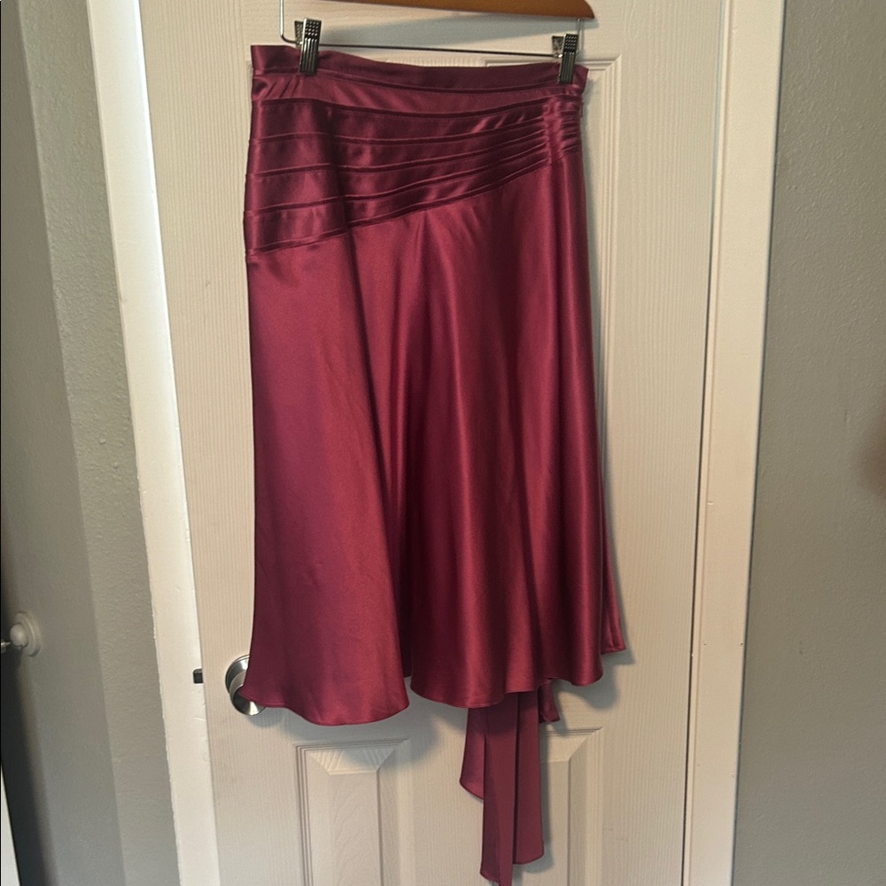 NWOT Marc Jacobs 100% Silk Asymmetrical Skirt in Wine
